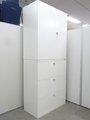 【オカムラ製】【レクトライン】【ホワイト】【上下書庫セット】【人気で売れ筋の王道】【2台入荷】【取っ手が■】