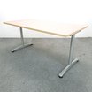 【2台入荷】ウチダ製T字脚の木目天板ミーティングテーブル入荷! オフィス 家具 中古 ナチュラル