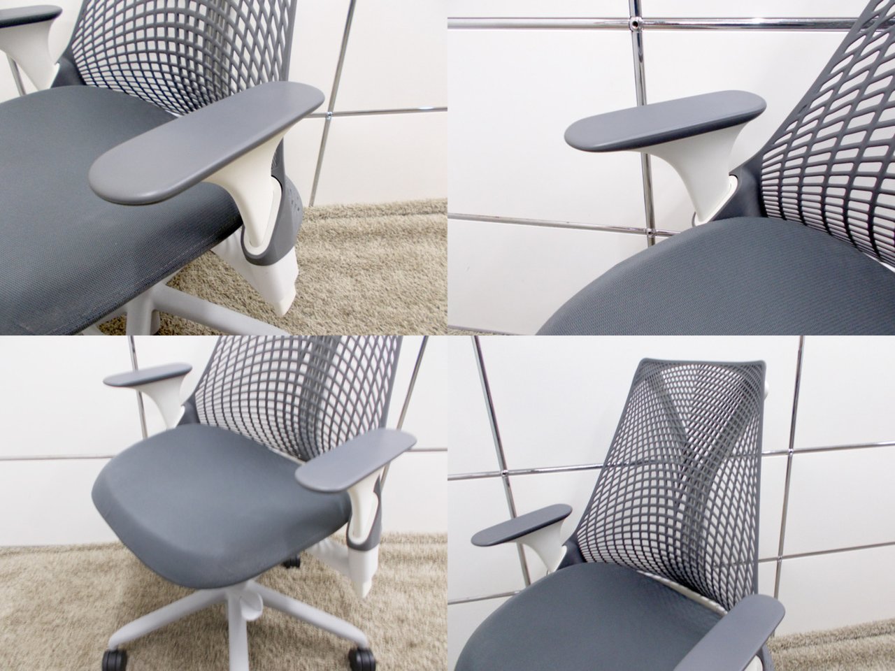 ハーマンミラー セイルチェア グレー herman miller Sayl Herman Miller フォグ×ローデン スレートグレー×チャコール8月