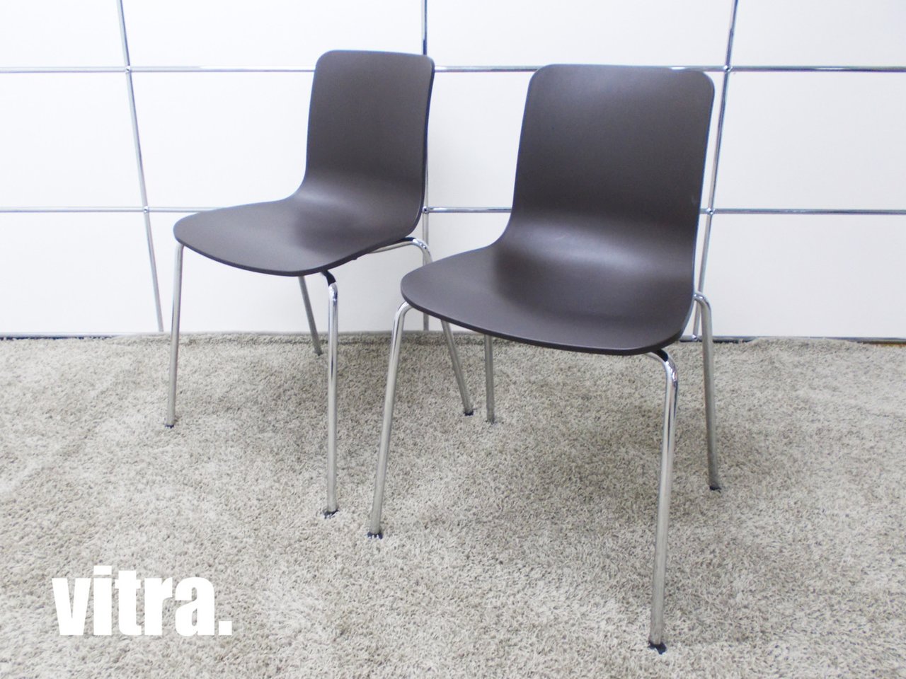 vitra/ヴィトラ　HAL/ハル スタッキングチェア2脚セット　ジャスパーモリソン　チョコレート　hhstyle
                        HALシリーズ 
                                    中古
            