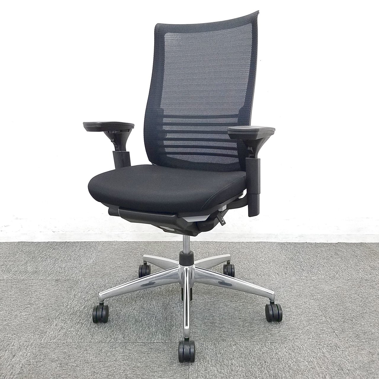 中古】ベゼル アルミポリッシュ CRS-G2822E6 コクヨ/KOKUYO 肘付 中古】ベゼル アルミポリッシュ CRS-G2822E6 コクヨ/KOKUYO 肘付