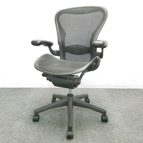 中古】アーロンチェア Herman Miller/ハーマンミラー 肘付ハイバック