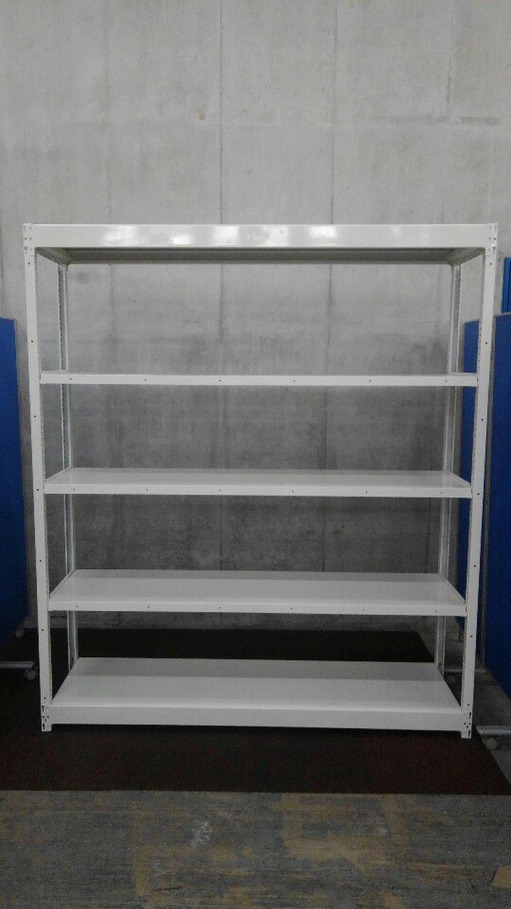 オカムラの段/200kgタイプが久しぶりに入荷致しました。　注)呼称W1800/D450　実寸W1830/D470　天地5段　耐荷重：段/200kg　ボルトレスなので組立も簡単！ 
※マテハン本舗の中古商品は、千葉県柏市に在庫がございます。
                        不明
                                    中古
            