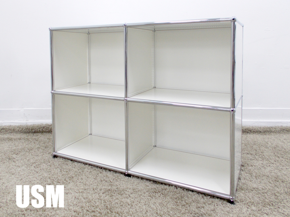 USMハラー　2連2段キャビネット　ピュアホワイト　サイドボード　オープンシェルフ
                        USMハラー キャビネット
                                    中古
            