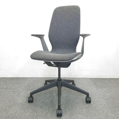 【中古】SILQ 418A000 Steelcase/スチールケース 肘付ハイバックチェア 344580