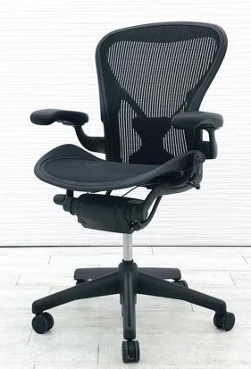 中古】アーロンチェア Herman Miller/ハーマンミラー 肘付ハイバック 