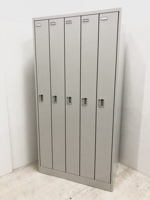 値下げしました　5人用　更衣ロッカー　中古　※横幅サイズ注意 設置込】プラス LK 更衣ロッカー 5人用 シリンダー錠 幅1119×奥行515