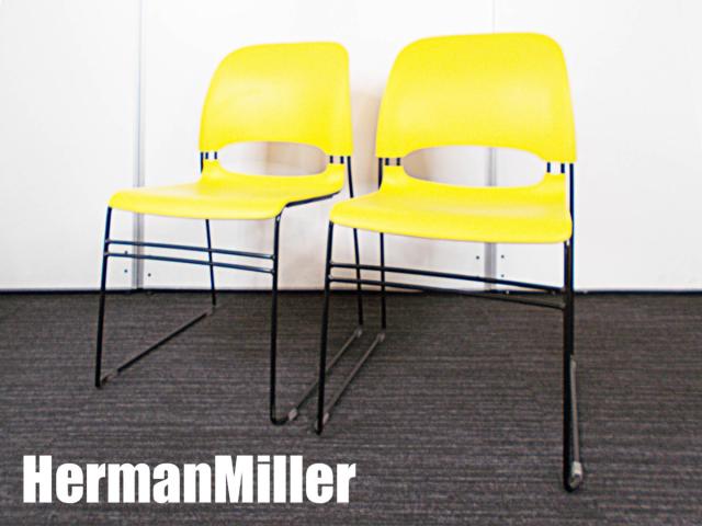 ー品販売 ハーマンミラー スタッキングチェア 2個セット - 椅子・チェア