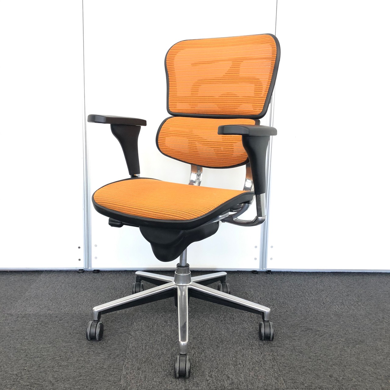 エルゴヒューマンチェア｜関家具｜オレンジ｜座面・背面メッシュ｜稼働肘｜ハンガーオプション付き
                        エルゴヒューマン
                                    中古
            
