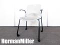 Herman Miller / ハーマンミラー　ケイパーチェア　グレー x ブラック　肘付スタッキングチェア