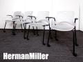HermanMiller/ハーマンミラー　ケイパーチェア 4脚セット　グレーｘブラック　肘付スタッキングチェア