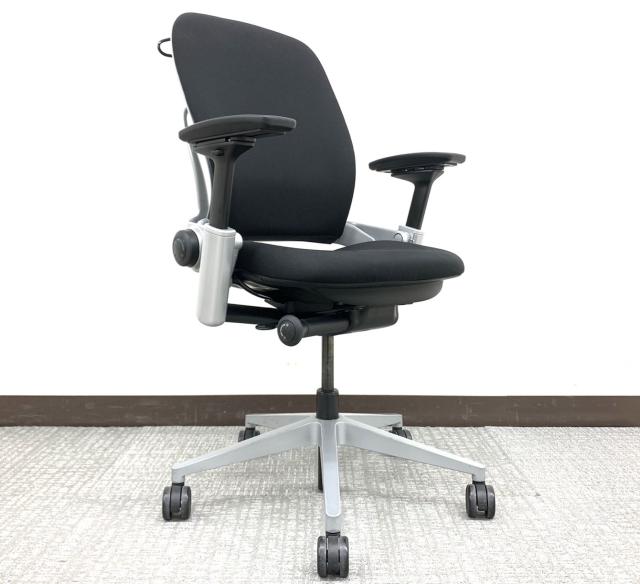 【中古】リープV2 LEAP-20100 Steelcase/スチールケース 肘付ハイバックチェア 356523