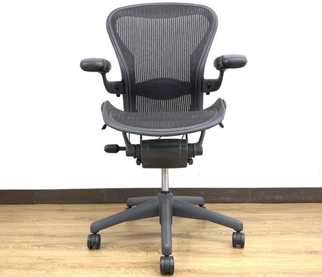 【中古】アーロンチェア（ランバー　フル装備） AE113AWB-0005 Herman Miller/ハーマンミラー 肘付ハイバックチェア 357884