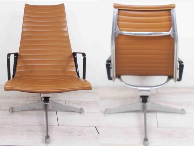 【中古】イームズ アルミナム Herman Miller/ハーマンミラー 肘付ハイバックチェア 359493