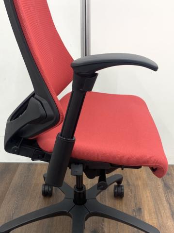 【peko】アンティーク　スチールチェア　赤 中古】エフクロス イトーキ/ITOKI 肘付ハイバックチェア 360003