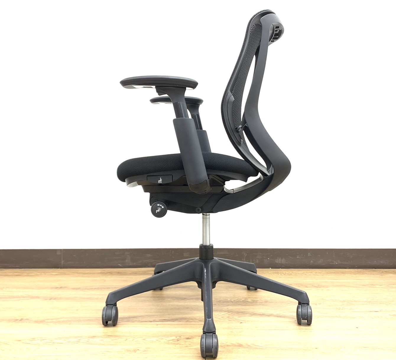 【美品】天使の椅子 プレミアム 中古 中古】オムネス オカムラ/okamura 肘無ハイバックチェア 532908