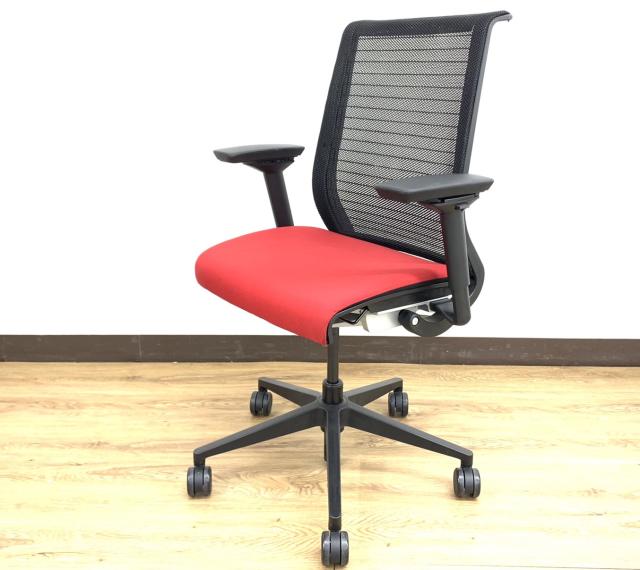 【中古】シンクチェア（2014年以前モデル） THK-13101 Steelcase/スチールケース 肘付ハイバックチェア 360945