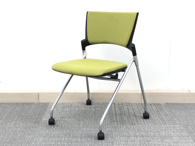 【定価約5万円！！癒し系グリーンカラーのネスティングチェアです！！】イトーキ/マノス
                        マノスチェア
                                    中古
            