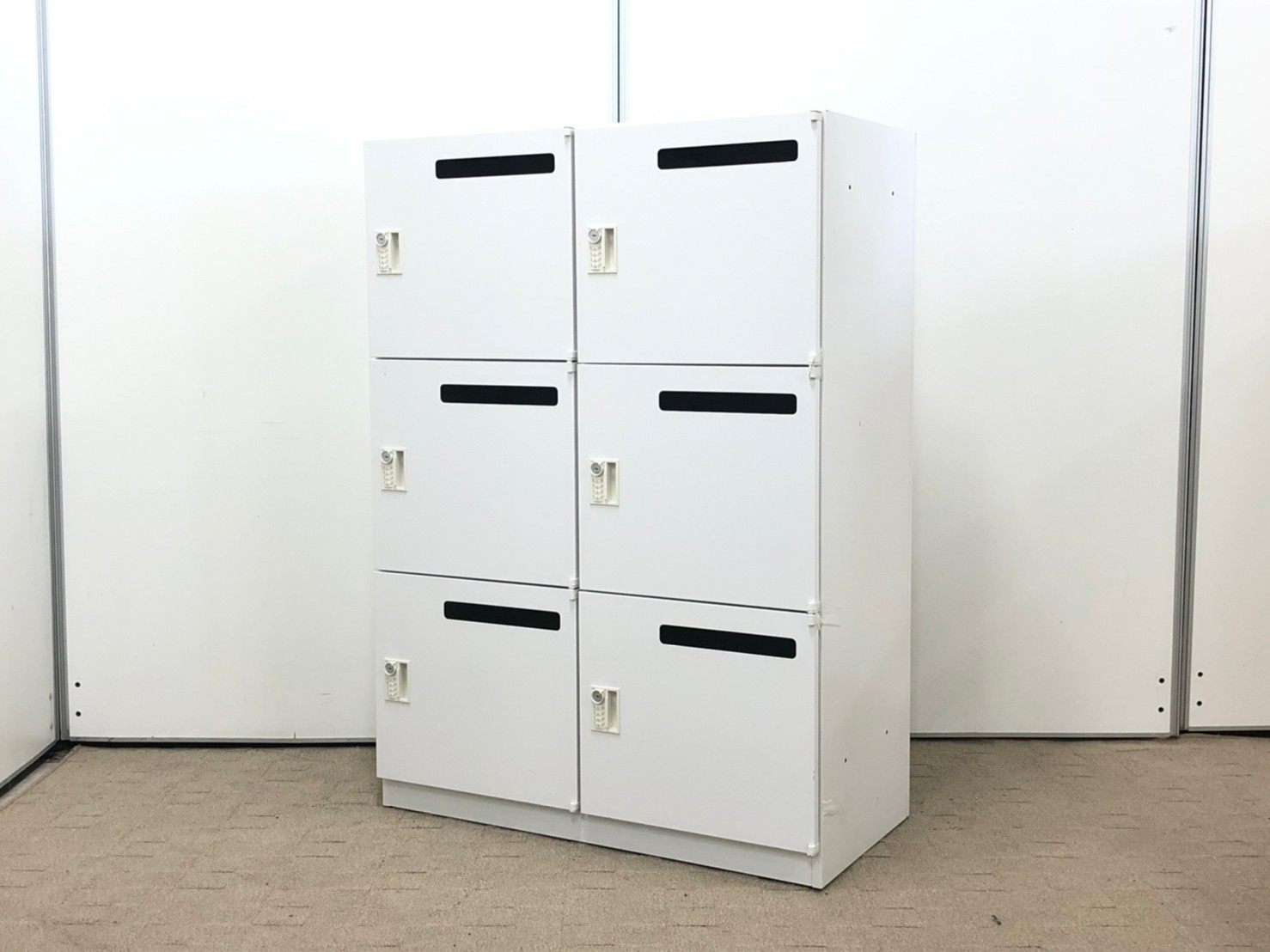 【管理が簡単なダイヤル錠！】内田洋行（UCHIDA）HSパーソナルロッカー　6人用　■色：オフホワイト　投入口有
                        HSパーソナル
                                    中古
            