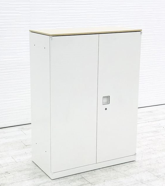 【KS】【お得なH1200mmタイプ！】■オカムラ製　両開き書庫　■　Rectline(レクトライン）シリーズ　ホワイト　倉庫在庫品【O】1970
                        レクトライン
                                    中古
            