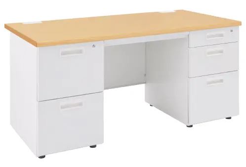 【新品】 木目調天板の両袖机　収納力抜群　2段、3段の袖付き　上長席にオススメ！　大阪市　淀川区　淀川　吹田
                        その他シリーズ
                                    新品
            