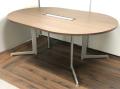 【オカムラの楕円テーブルが1台限定入荷！】MK39　ネオウッドダークカラー　【カフェ調オフィスにオススメです！】