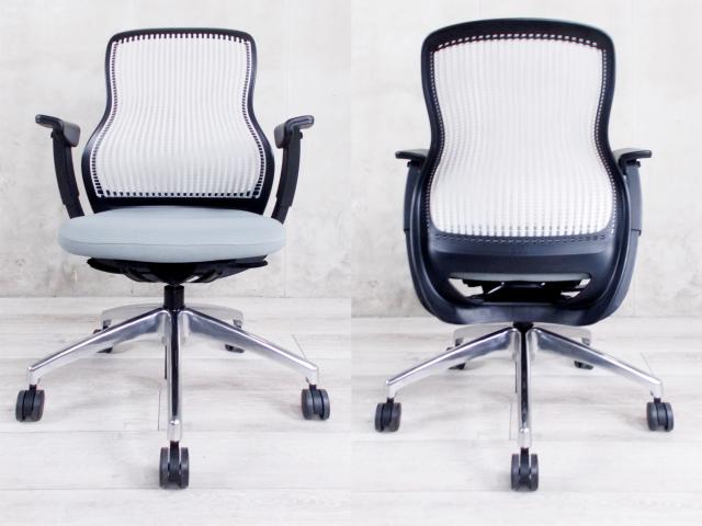 【中古】ジェネレーション チェア Knoll/ノール 肘付ハイバックチェア 371037