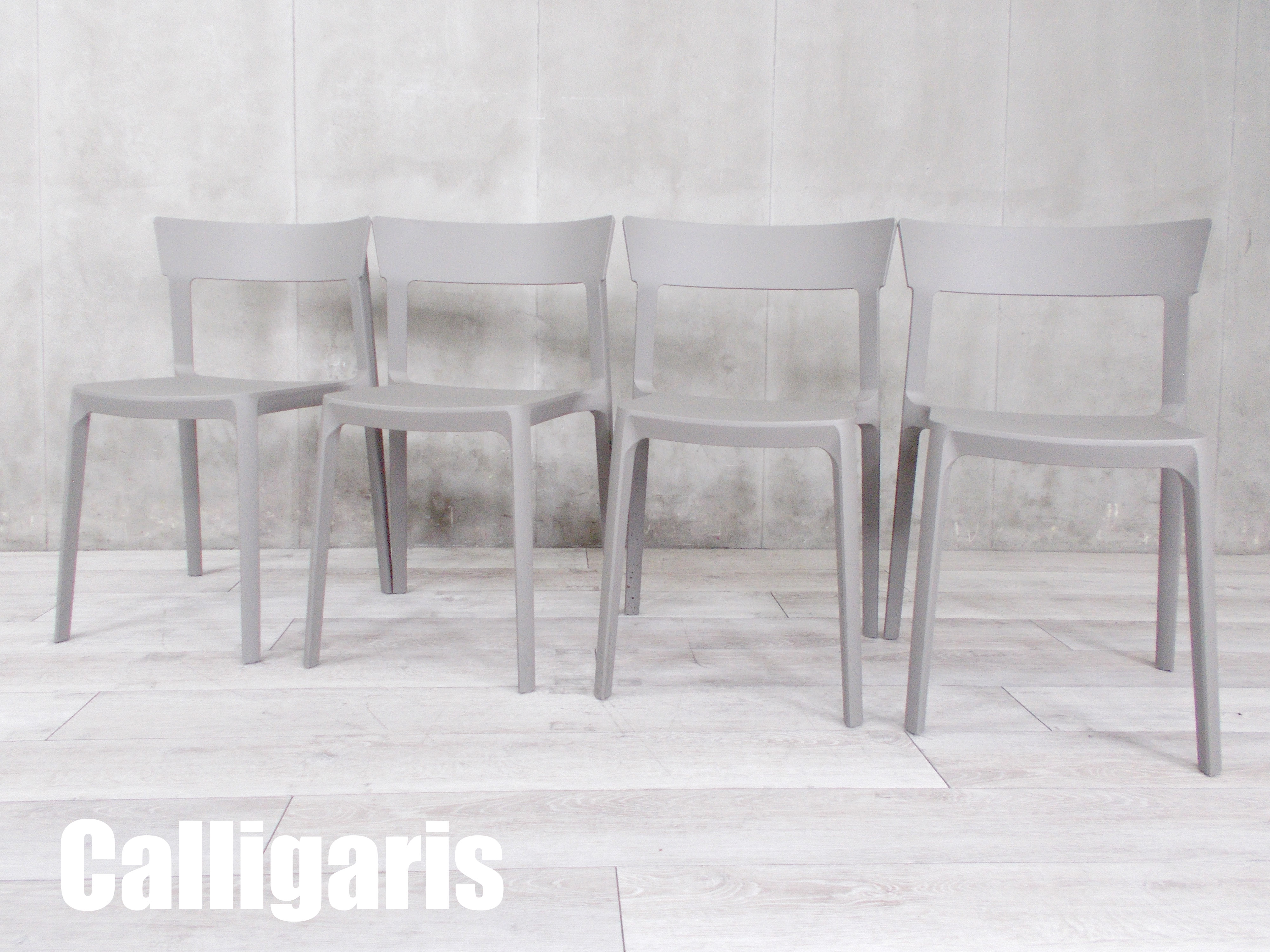 Calligaris/カリガリス　 スキン ダイニングチェア ／ SKIN Dining chair4脚セット　イタリア　グレー
                        その他シリーズ
                                    中古
            