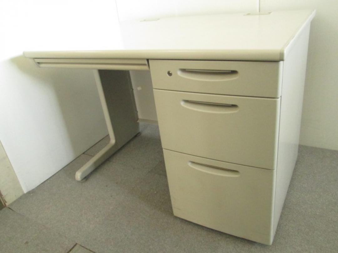 【オフィス定番片袖机With3段引出し（A4×2段+小物1段）タイプ】※大人気幅1000㎜◆オカムラ製
                        SDシリーズ
                                    中古
            