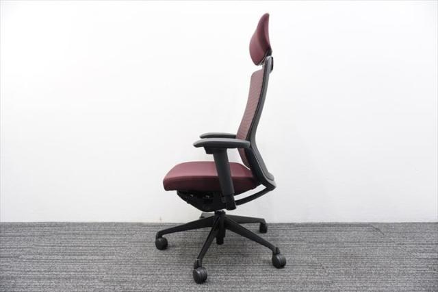 【中古】コーラルチェア CQ85MR FSH8 オカムラ/okamura 肘付ハイバックチェア 373980