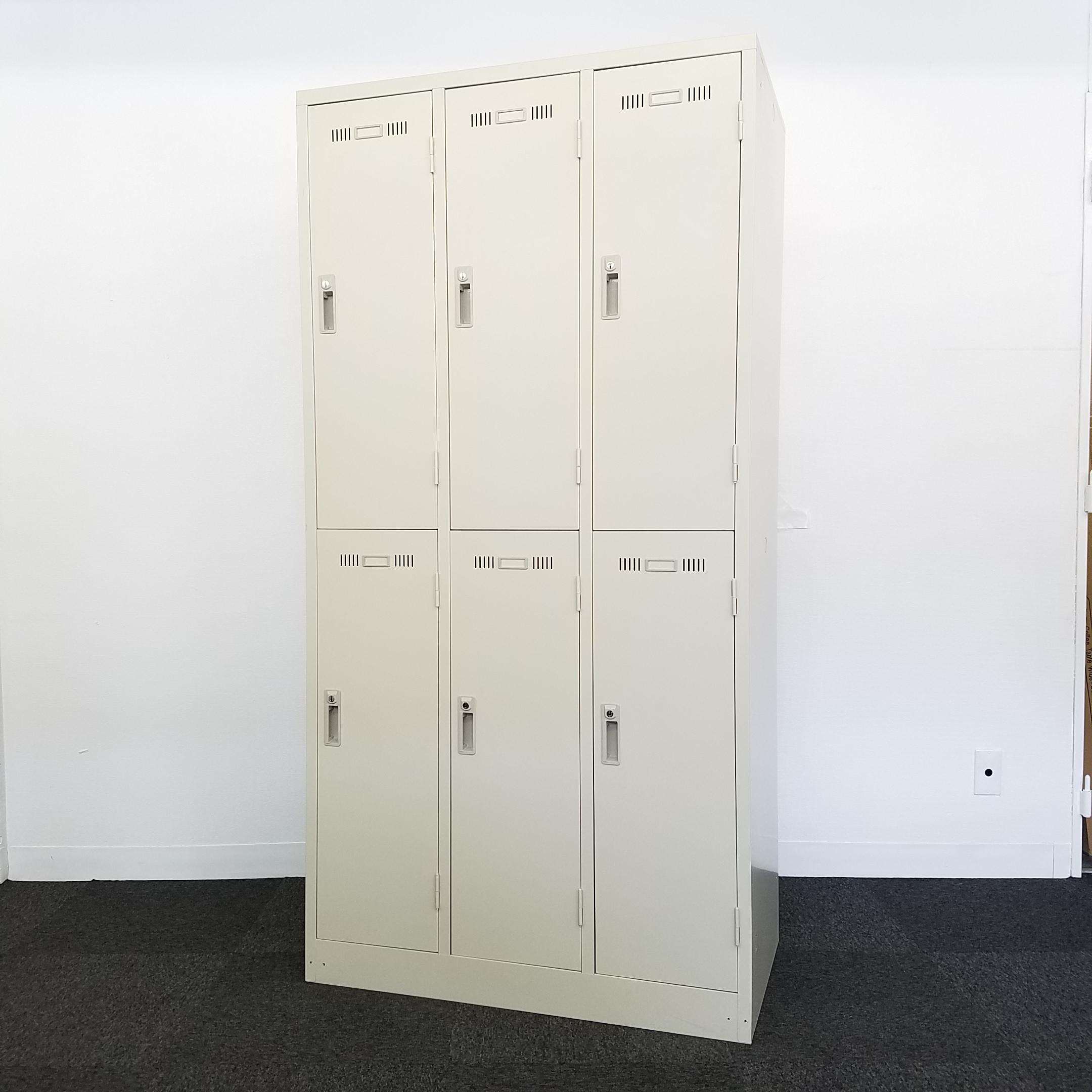 【3台入荷】生興の6人用ロッカー入荷！中古　ロッカー　更衣室　ジム　フィットネス　ニューグレー　SLK-6　シリンダー錠　オフィス
                        SLK
                                    中古
            