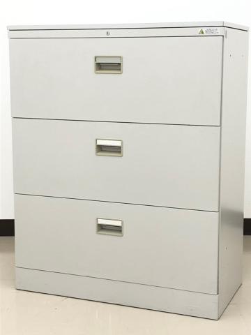 【5台入荷！】【天板付きでカウンターにも！】オカムラ（okamura）42型　3段ラテラル　■色：ニューグレー　
                        42シリーズ
                                    中古
            