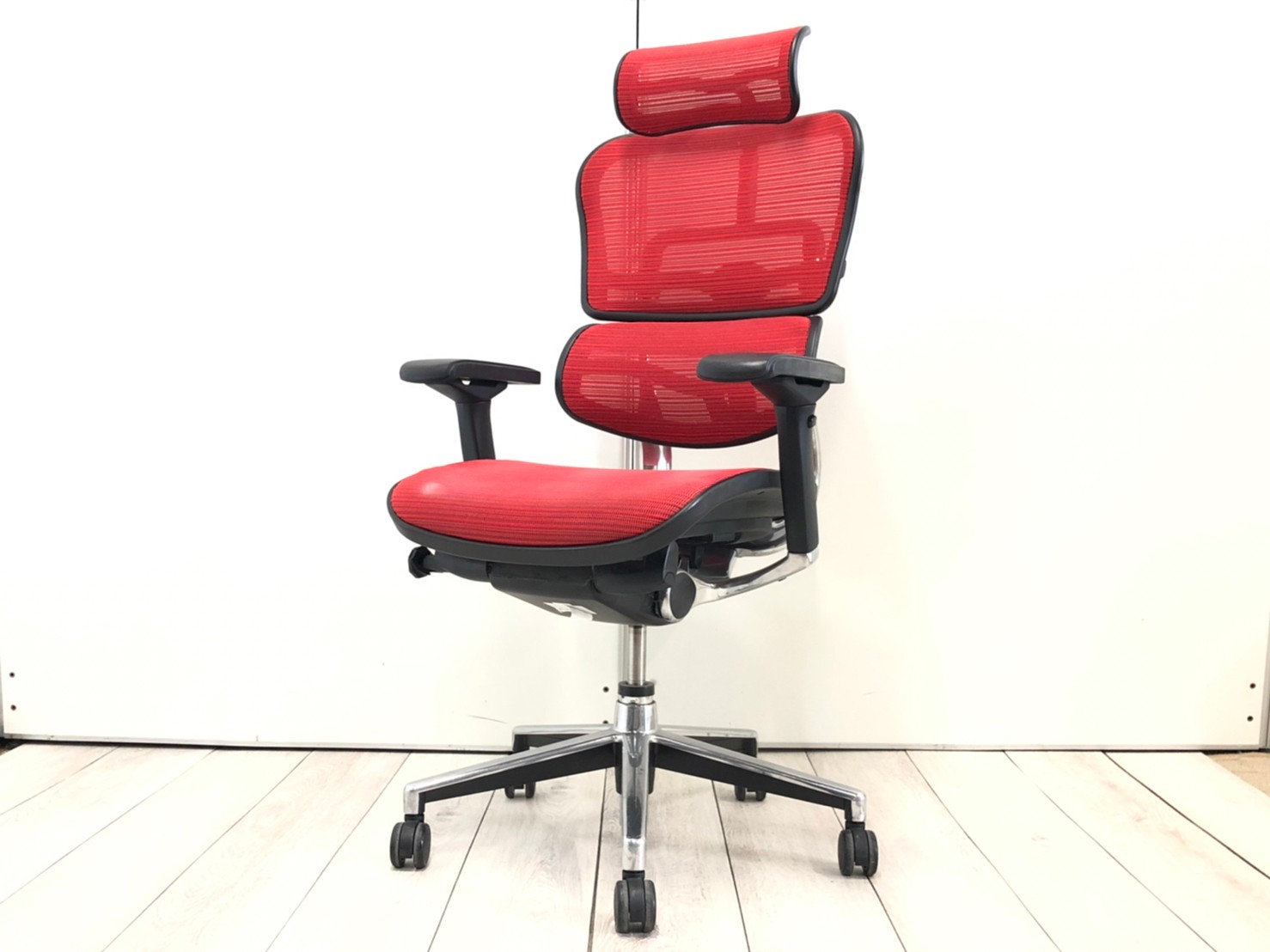 中古】ベーシック Ergohuman/エルゴヒューマン 肘付ハイバックチェア 