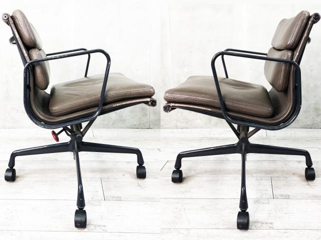 【中古】イームズ ソフトパッド Herman Miller/ハーマンミラー 肘付ミドルバックチェア 379181