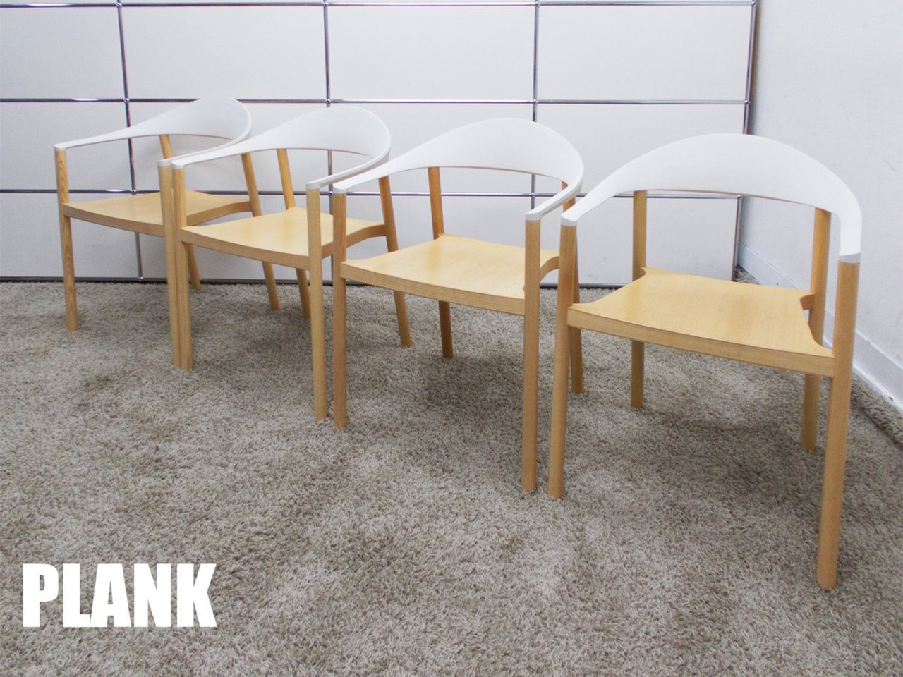 【存在感抜群の4脚セット】Plank/プランク　MONZAチェア　コンスタンチン・グルチッチ　ホワイト　北欧　※倉庫在庫品（NC）
                        その他シリーズ
                                    中古
            