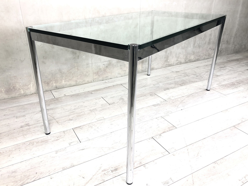 展示品　usmハラー　ガラス　大型　ダイニングテーブル　デスク　モダン USM Haller Table(USM ハラーテーブル) ダイニング デスク高価