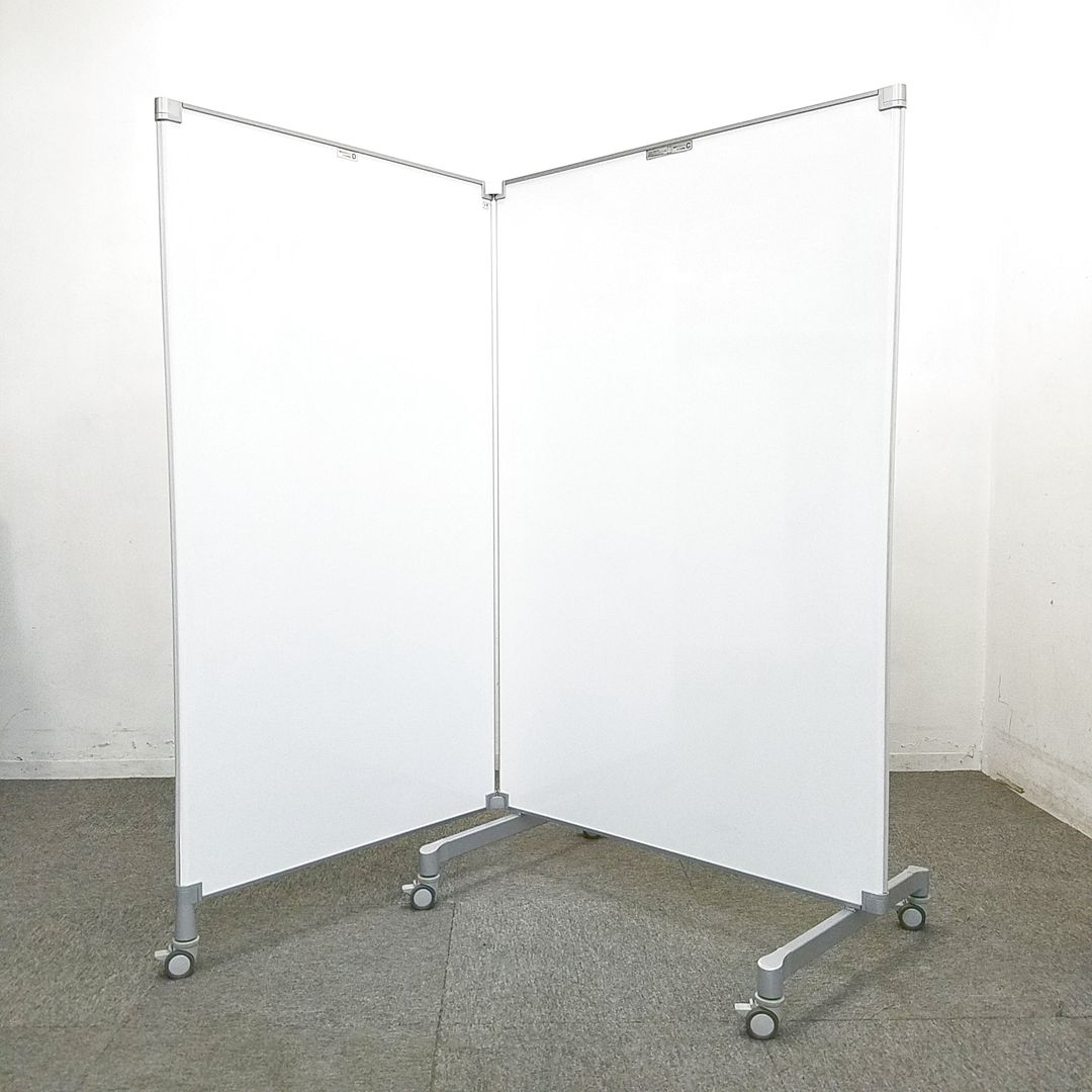 【1台限定】珍しいホワイトボード兼パーテーション入荷！中古　ホワイトボードパーテーション　衝立　オフィス H1500　2連タイプ
                        クロススクリーン
                                    中古
            