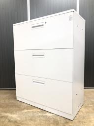 【ファイル収納に便利です！】■コクヨ　エディアシリーズ　3段ラテラル書庫　ホワイト天板付き　