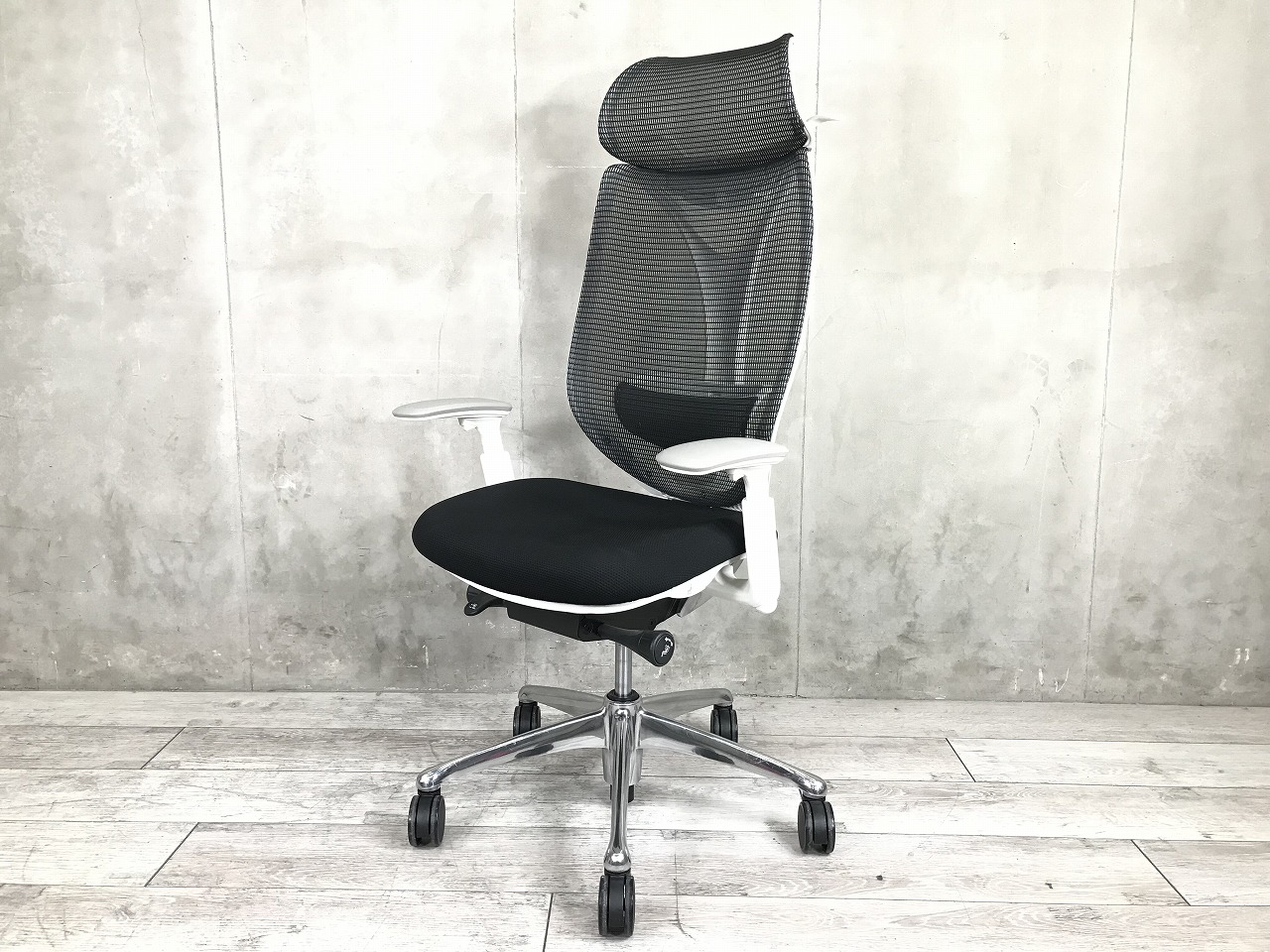 中古】サブリナ C853BR FSY1 オカムラ/okamura 肘付ハイバックチェア  