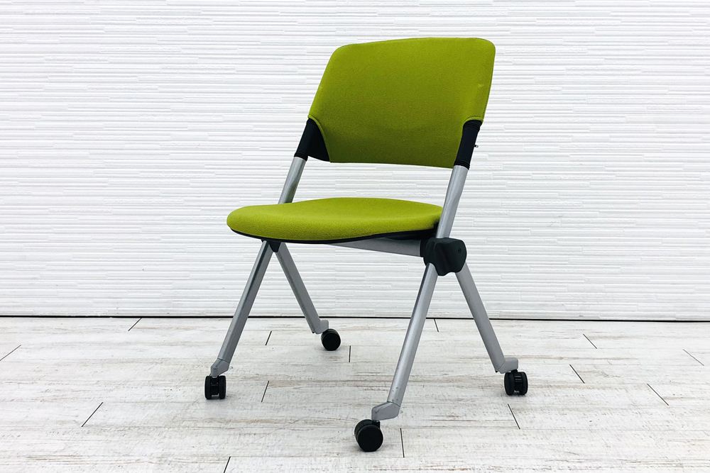 【KS】【スタイリッシュで快適！】リータチェア（LITA2）イエローグリーン　■コレは便利！水平＆垂直2パターンのスタッキングが可能！
                        リータⅡ
                                    中古
            