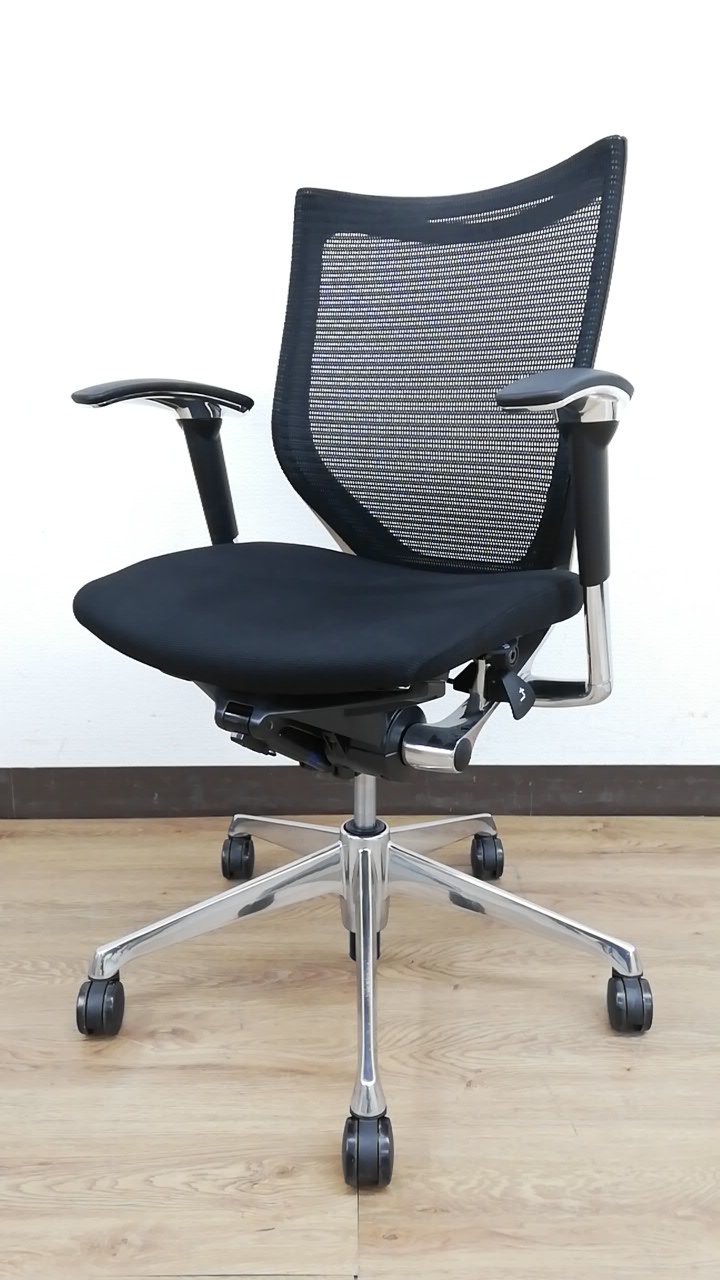 中古】バロンチェア CP33BR FDF1 オカムラ/okamura 肘付ローバック  