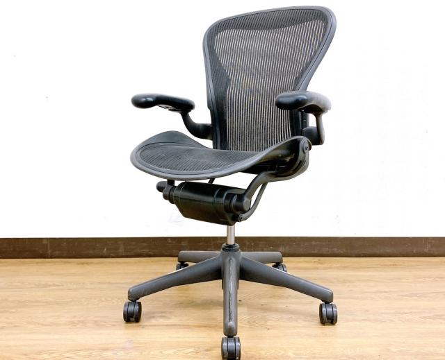 【中古】アーロンチェア Herman Miller/ハーマンミラー 肘付ハイバックチェア 390344