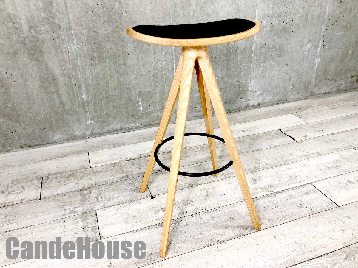 M♦Aaron Bell送料込木製　アンティーク　ハイスツール 　B M♢Aaron Bell送料込木製 アンティーク ハイスツール B その他