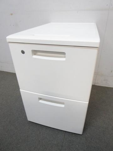 【ファイル書類の収納に活躍！】■コクヨ製　2段ワゴン　ホワイト　レア　H700のデスクに収納可能【在庫入替品】
                        新BS
                                    中古
            