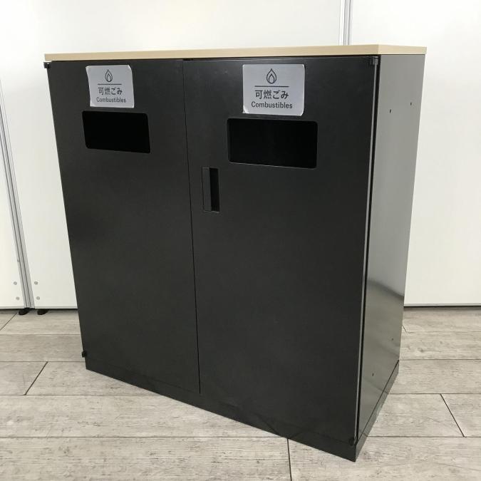 希少品入荷！木目天板付きのおしゃれなダストボックスが入荷！！天板・投入口付で使い勝手良！　
■内田洋行/HS トラッシュユニット/エルブラック　　ゴミ箱
                        その他シリーズ
                                    中古
            