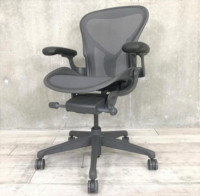 中古】アーロンチェア AER1A12PW-ZSSG1G1G1BBBK23103 Herman Miller