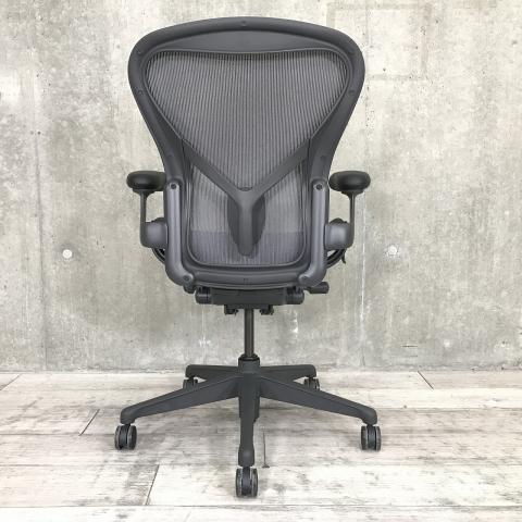 【中古】アーロンチェア AER1A12PW-ZSSG1G1G1BBBK23103 Herman Miller/ハーマンミラー 肘付ローバックチェア  394861