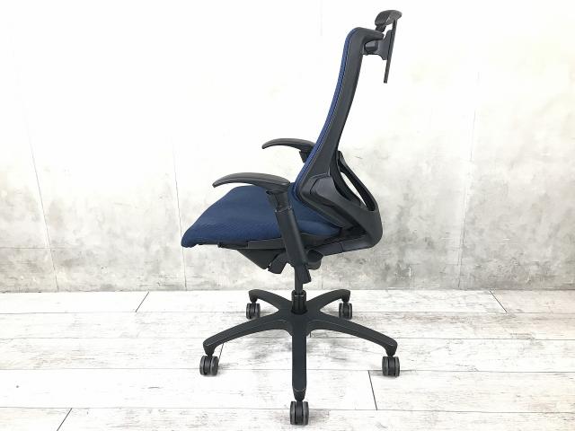 【中古】エフメッシュ KF-377JBH-T1B2 イトーキ/ITOKI 肘付ハイバックチェア 395220