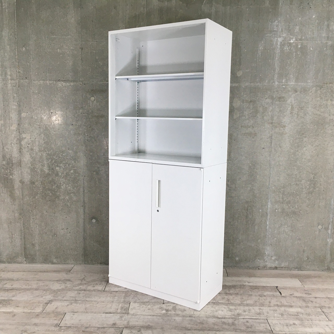 【オフィスの必須品！】内田洋行（UCHIDA）HSシリーズ　書庫セット（オープン書庫＋両開き書庫）　■色：ホワイト
                        HSシリーズ
                                    中古
            