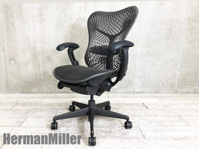 中古】ミラアーム Herman Miller/ハーマンミラー 肘付ハイバックチェア